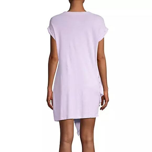 Current/Elliott Lavender Pacific Avenue Linen Blend T-Shirt Dress Size Large - Picture 9 of 12